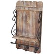 Afuera Living Contemporary Metal and Wood Coat Rack in Black and Brown