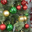 Afuera Living 84Pc Shatterproof Plastic Christmas Ornament Set in Red/Green/Gold