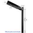 Afuera Living Solar Power AI-Smart Cree LED Area Parking Light in Black