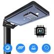Afuera Living Solar Power AI-Smart Cree LED Area Parking Light in Black