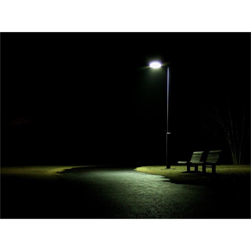 Afuera Living Solar Power AI-Smart Cree LED Area Parking Light in Black