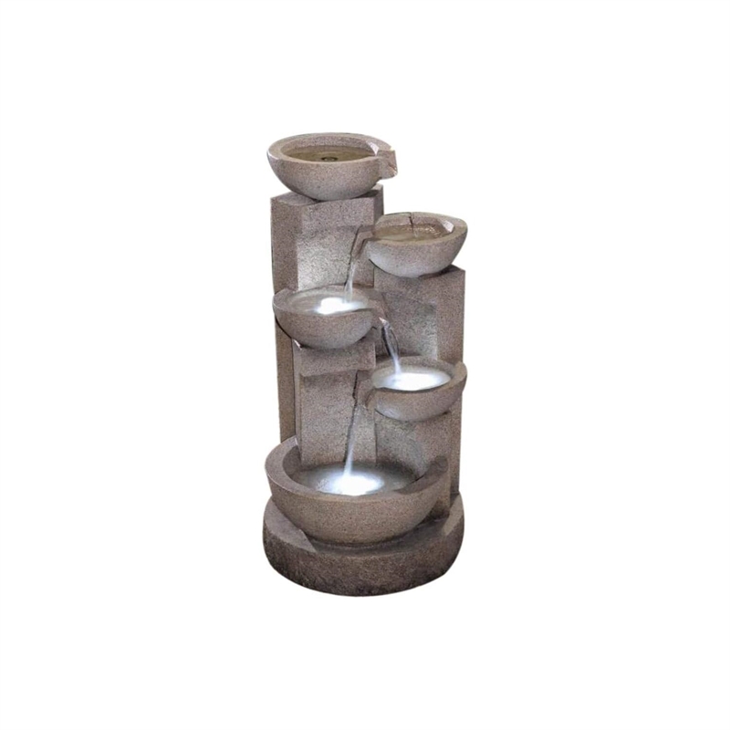 Afuera Living Multi-tier Bowls Water Fountain with Led Light