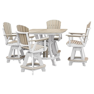 Afuera Living Modern Five Piece Square Counter Height Dining Set
