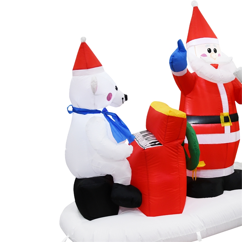 Afuera Living Modern 9FT Multi-Colored Christmas Band Inflatable.