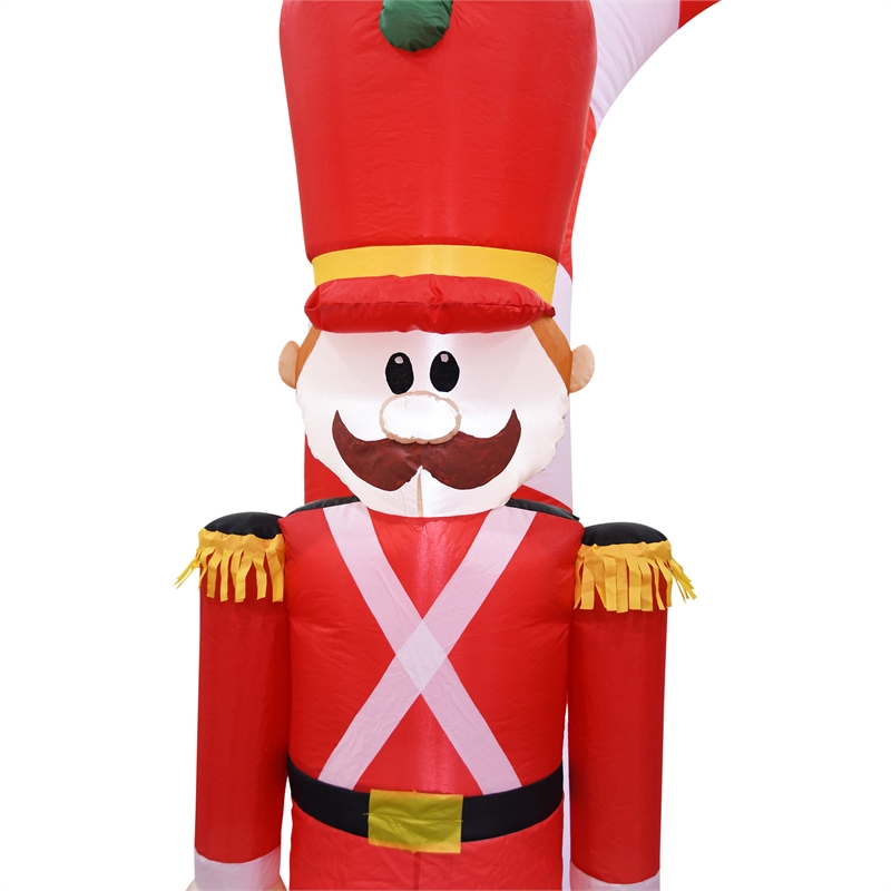 Afuera Living 9FT Multi-Colored Christmas Soldier Arch Inflatable.
