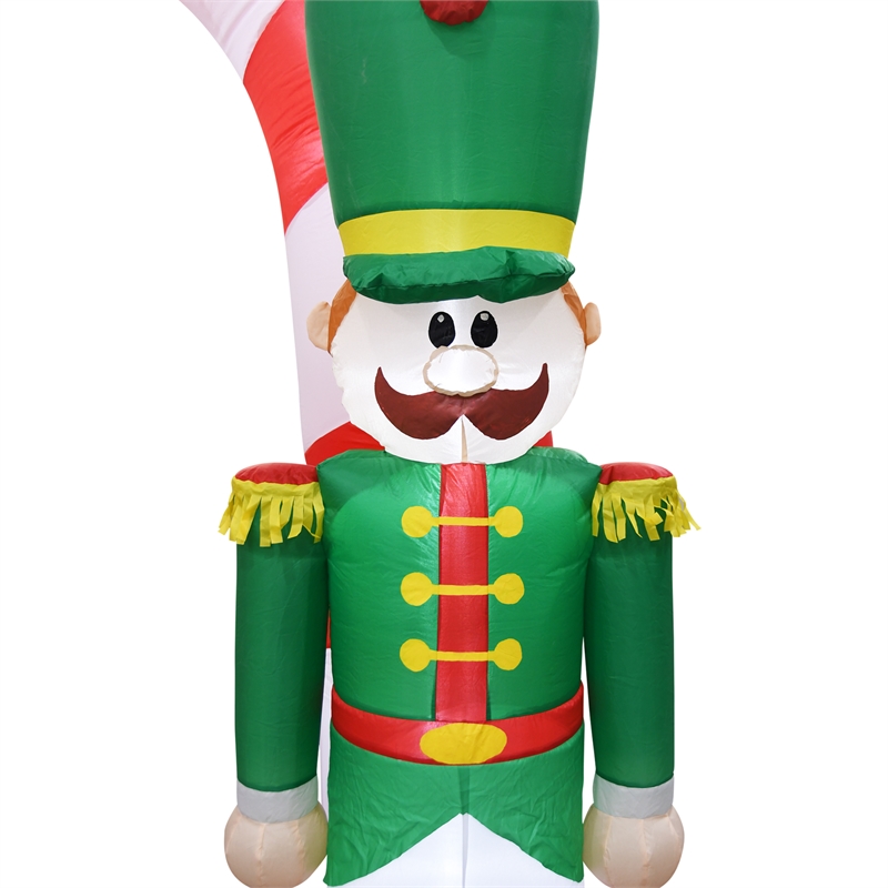 Afuera Living 9FT Multi-Colored Christmas Soldier Arch Inflatable.