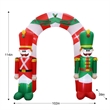 Afuera Living 9FT Multi-Colored Christmas Soldier Arch Inflatable.