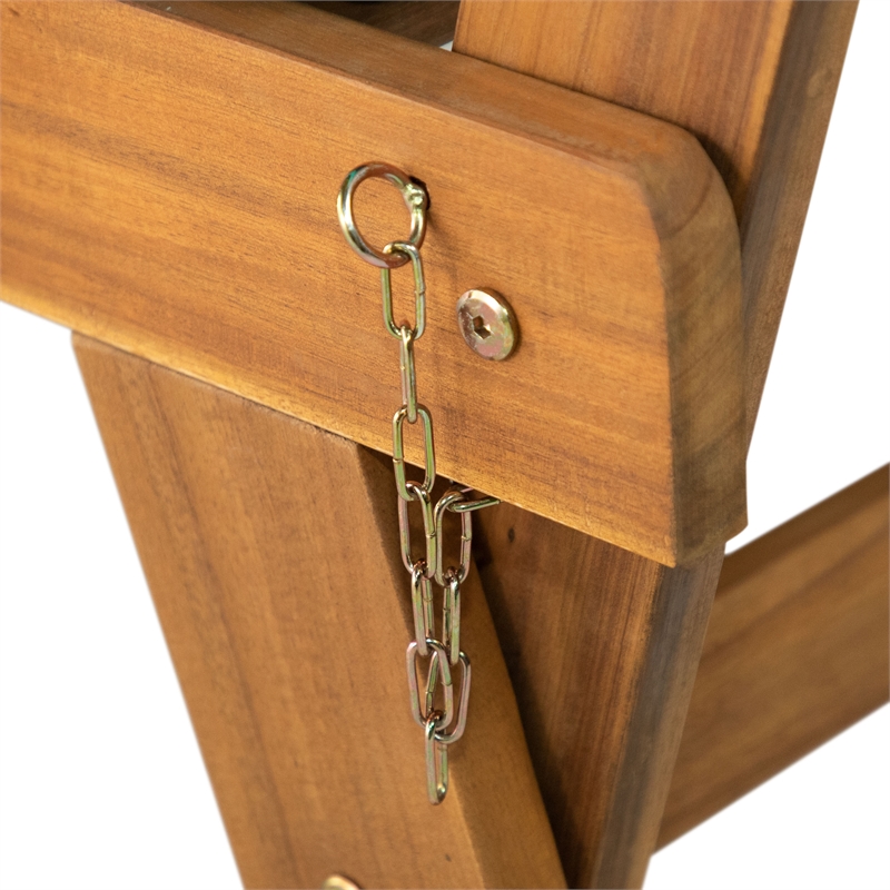 Afuera Living Certified Acacia Wood Outdoor Patio Convertible Daybed Natural