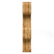 Afuera Living Modern 4-Tier S-Shaped Bamboo Bookcase in Natural