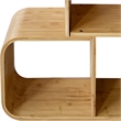Afuera Living Modern 4-Tier S-Shaped Bamboo Bookcase in Natural