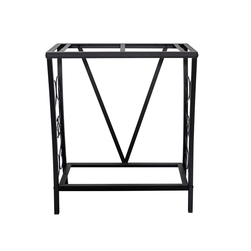 Afuera Living Contemporary 20 Gallon Metal Aquarium Stand in Black