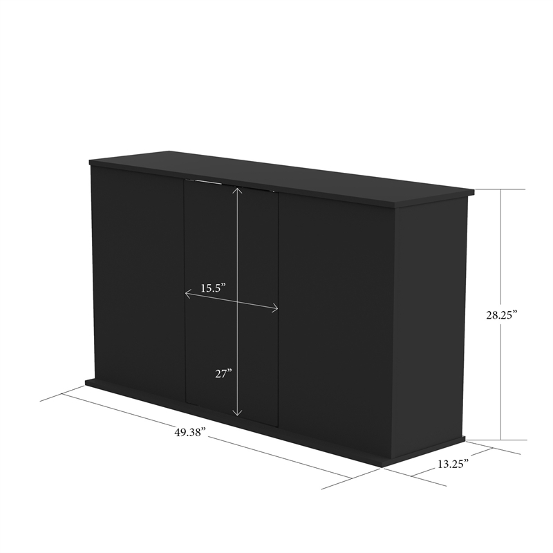 Afuera Living Contemporary 55 Gallon Black Upright Aquarium Stand
