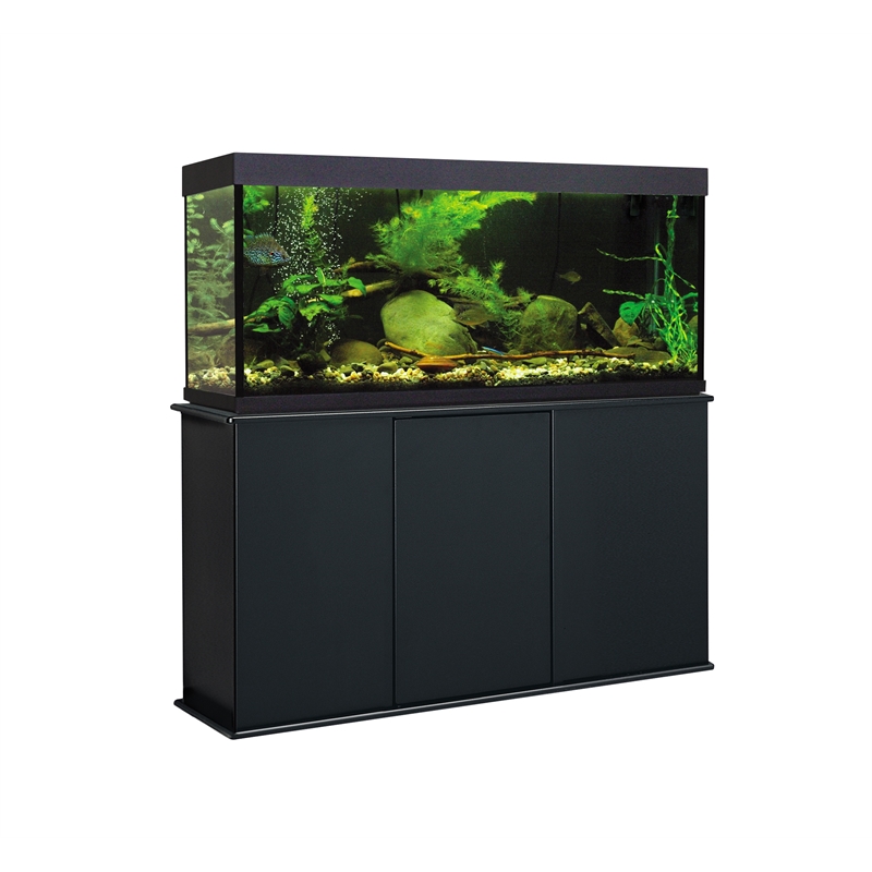 Afuera Living Contemporary 55 Gallon Black Upright Aquarium Stand