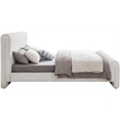 Afuera Living Contemporary Rich Cream Boucle Fabric Full Bed
