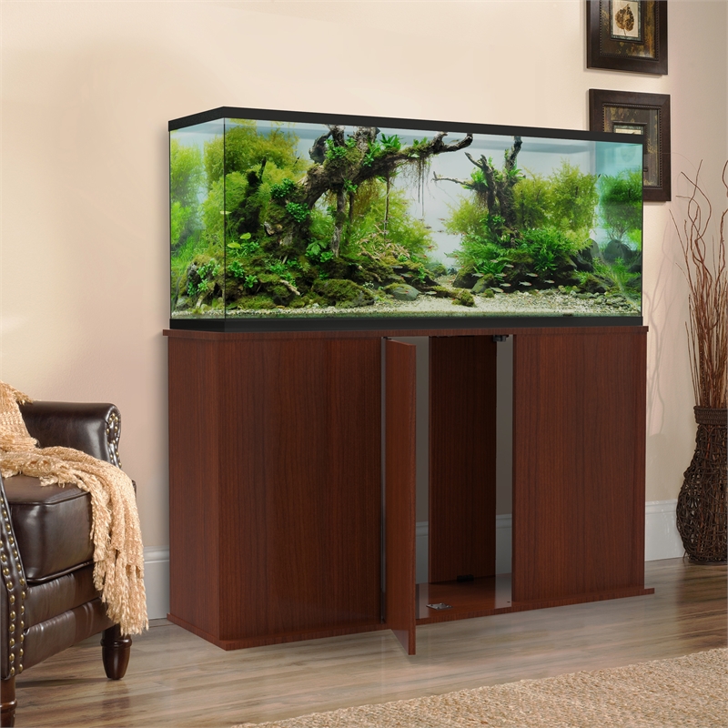 Afuera Living 55 Gallon Serene Cherry Upright Aquarium Stand