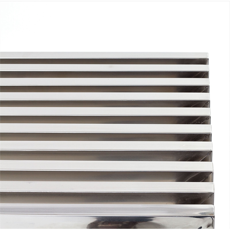 Afuera Living Modern Stainless Steel Console Table in Silver
