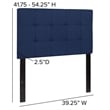 Afuera Living Contemporary Twin Fabric Panel Headboard in Navy