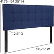 Afuera Living Contemporary Tufted Full Panel Headboard in Navy
