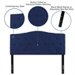 Afuera Living Contemporary Tufted Full Panel Headboard in Navy