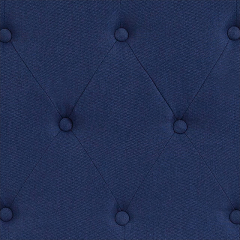Afuera Living Contemporary Tufted King Panel Headboard in Navy