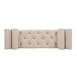 Afuera Living Tufted Flared Arm Entryway Bench Cream Polyester