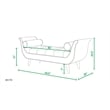 Afuera Living Tufted Flared Arm Entryway Bench Cream Polyester