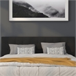Afuera Living Contemporary King Fabric Panel Headboard in Black