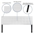 Afuera Living Contemporary King Fabric Panel Headboard in White