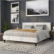 Afuera Living Contemporary King Fabric Panel Headboard in White