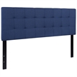 Afuera Living Contemporary Queen Fabric Panel Headboard in Navy