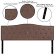 Afuera Living Contemporary Tufted King Panel Headboard in Camel
