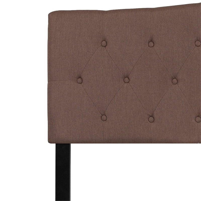 Afuera Living Contemporary Tufted King Panel Headboard in Camel