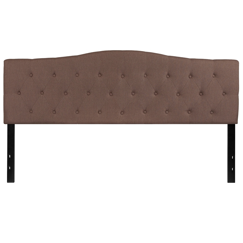 Afuera Living Contemporary Tufted King Panel Headboard in Camel