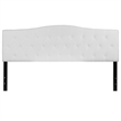 Afuera Living Contemporary Tufted King Panel Headboard in White