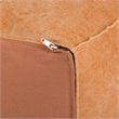 Afuera Living Boho Square Pouf in Distressed Brown Faux Leather