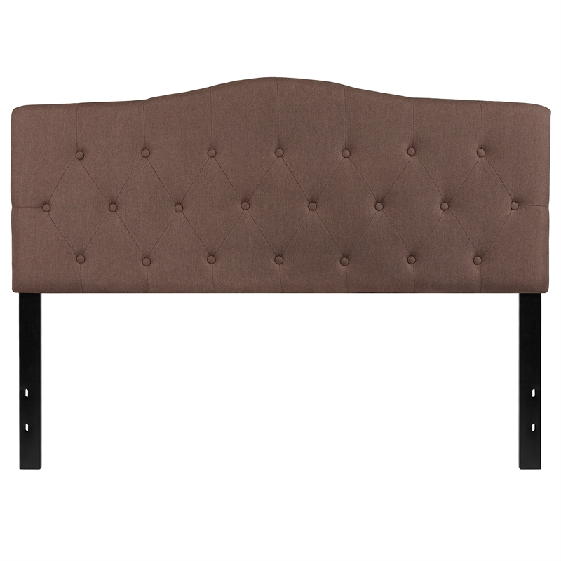 Afuera Living Contemporary Tufted Queen Panel Headboard in Camel