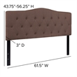 Afuera Living Contemporary Tufted Queen Panel Headboard in Camel