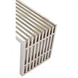 Afuera Living Medium Modern Style Stainless Steel Bench in Silver