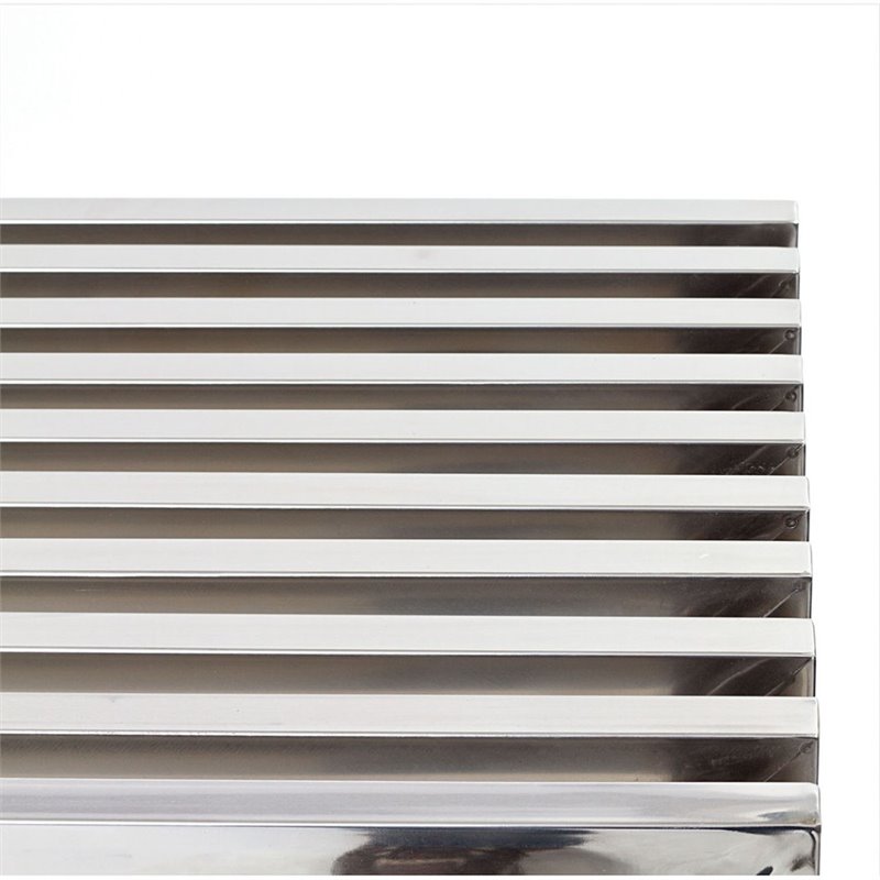 Afuera Living Medium Modern Style Stainless Steel Bench in Silver