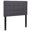 Afuera Living Contemporary Twin Fabric Panel Headboard in Dark Gray