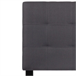 Afuera Living Contemporary Twin Fabric Panel Headboard in Dark Gray