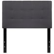 Afuera Living Contemporary Twin Fabric Panel Headboard in Dark Gray