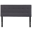 Afuera Living Contemporary Tufted Full Panel Headboard in Dark Gray