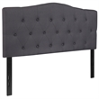 Afuera Living Contemporary Tufted Full Panel Headboard in Dark Gray