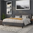 Afuera Living Contemporary Tufted King Panel Headboard in Dark Gray
