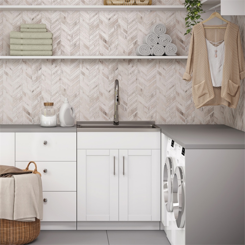 Afuera Living Boho Round Pouf in Distressed Dark Brown Faux Leather