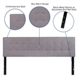 Afuera Living Contemporary King Fabric Panel Headboard in Light Gray