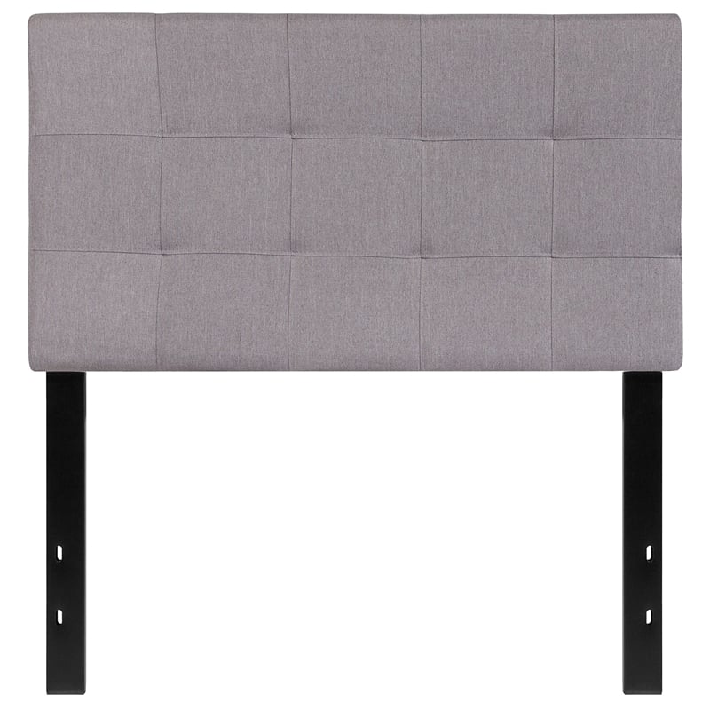 Afuera Living Contemporary Twin Fabric Panel Headboard in Light Gray