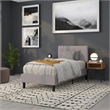 Afuera Living Contemporary Twin Fabric Panel Headboard in Light Gray