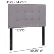 Afuera Living Contemporary Twin Fabric Panel Headboard in Light Gray